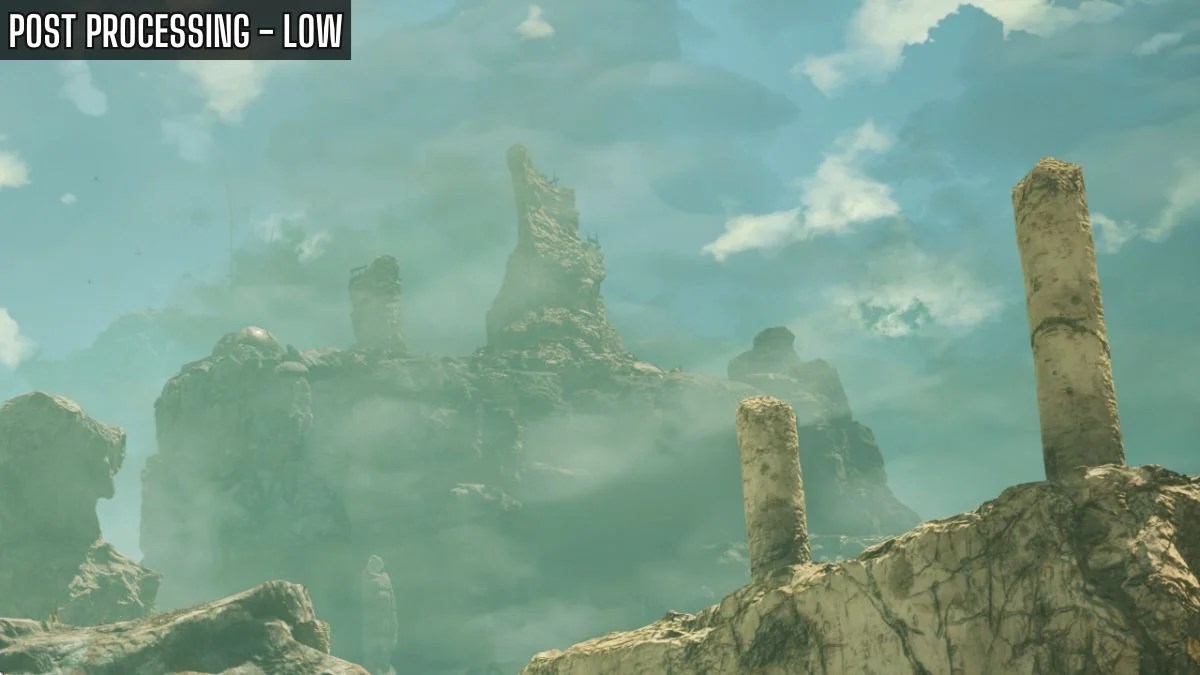 Post Processing Set to Low